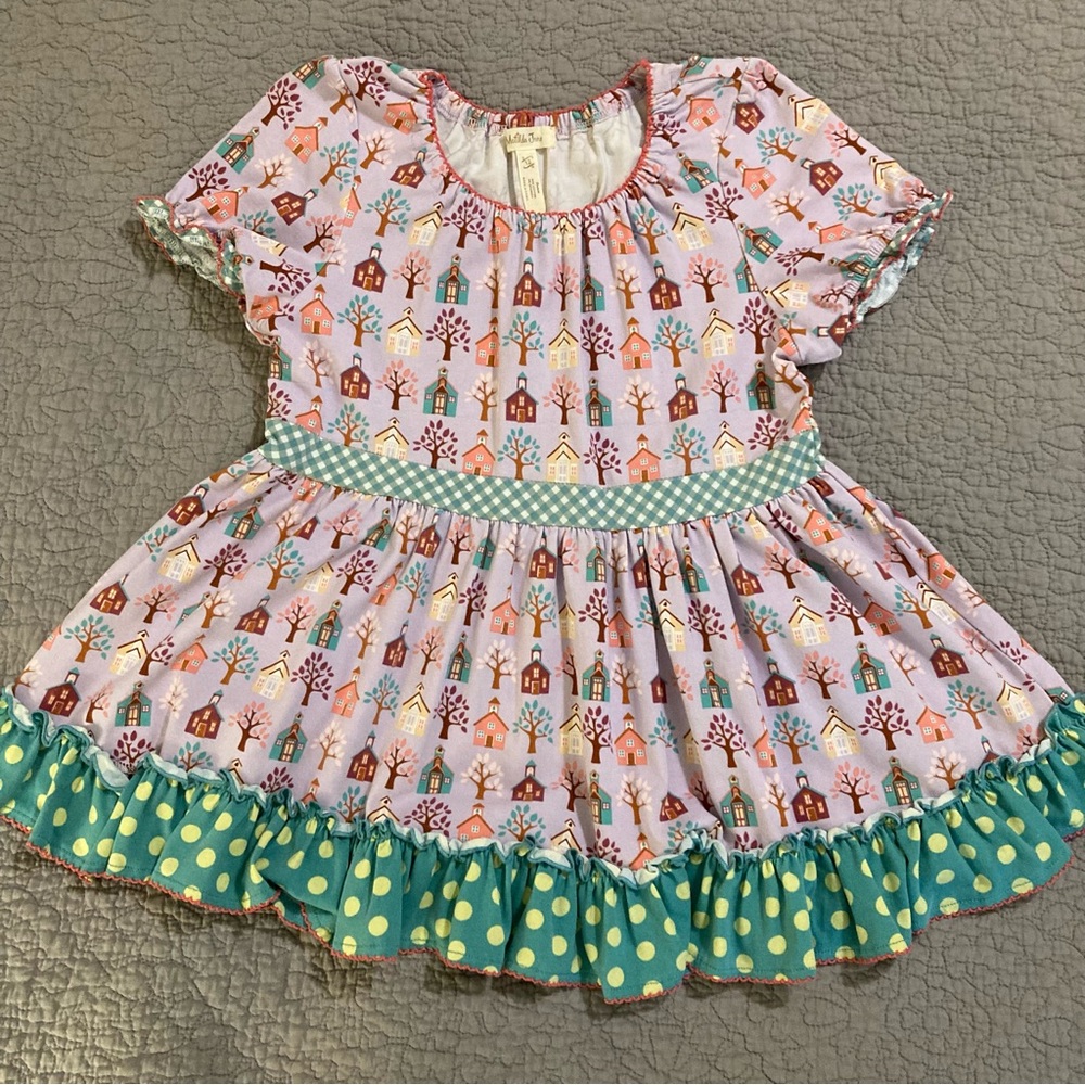 Matilda Jane girls size 12 As You Wish Top Schoolhouse Tree print